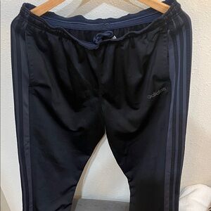 Adidas Men's Navy and Black zipper leg track pants